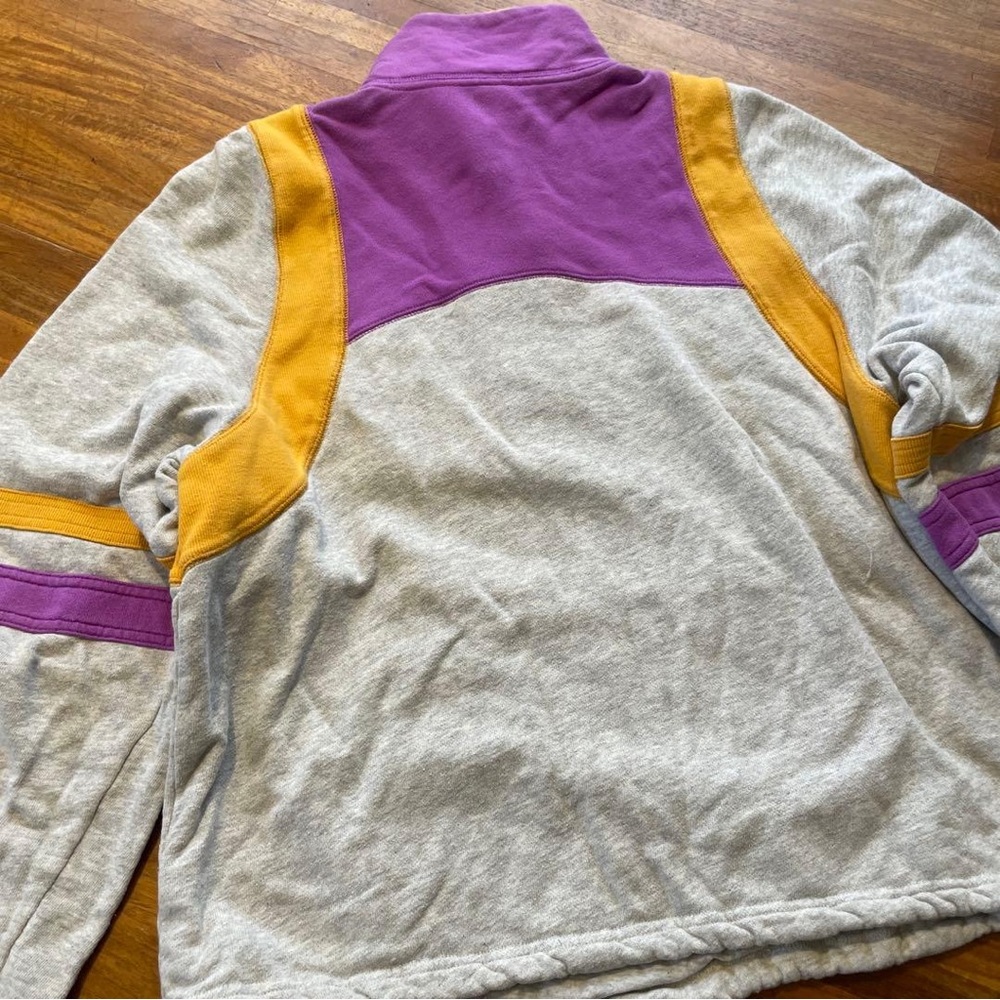 Free People Movement Colorblock Half Zip Oversized Pullover Gray Sweatshirt Med - Picture 3 of 9